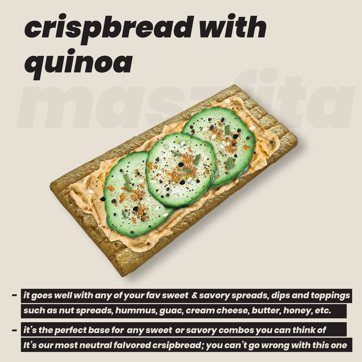 Maszfita Gluten Free Crispbread, 3.5 oz - With Quinoa