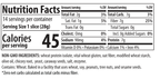 ThinSlim Foods Zero Net Carb Bread Rye nutrition facts, serving size, ingredients, and allergen information.
