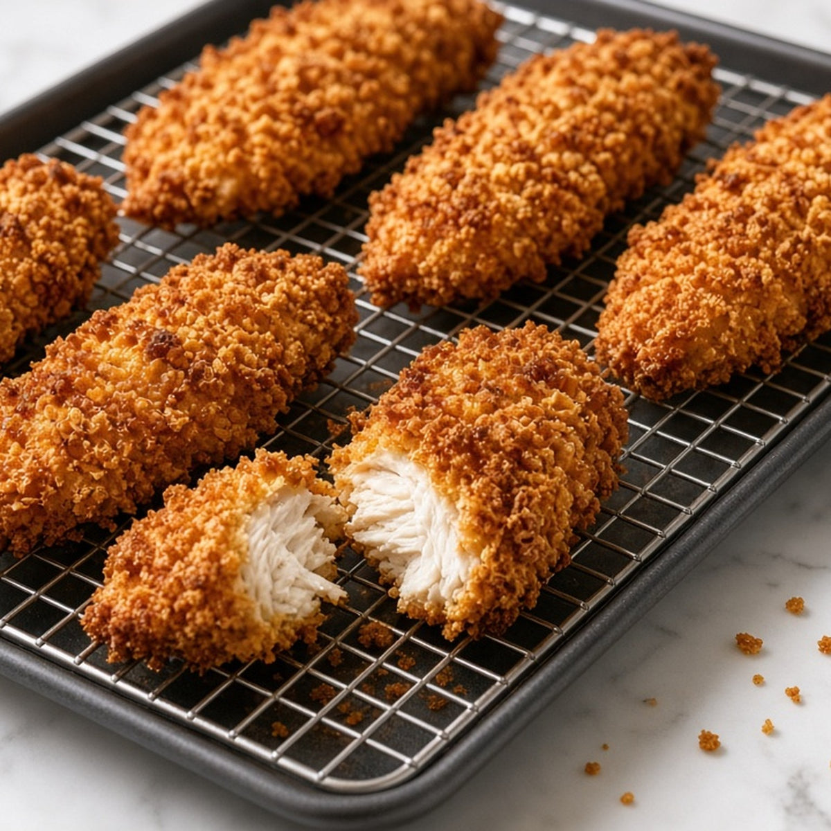 Bagel Chip Crusted Chicken Tenders