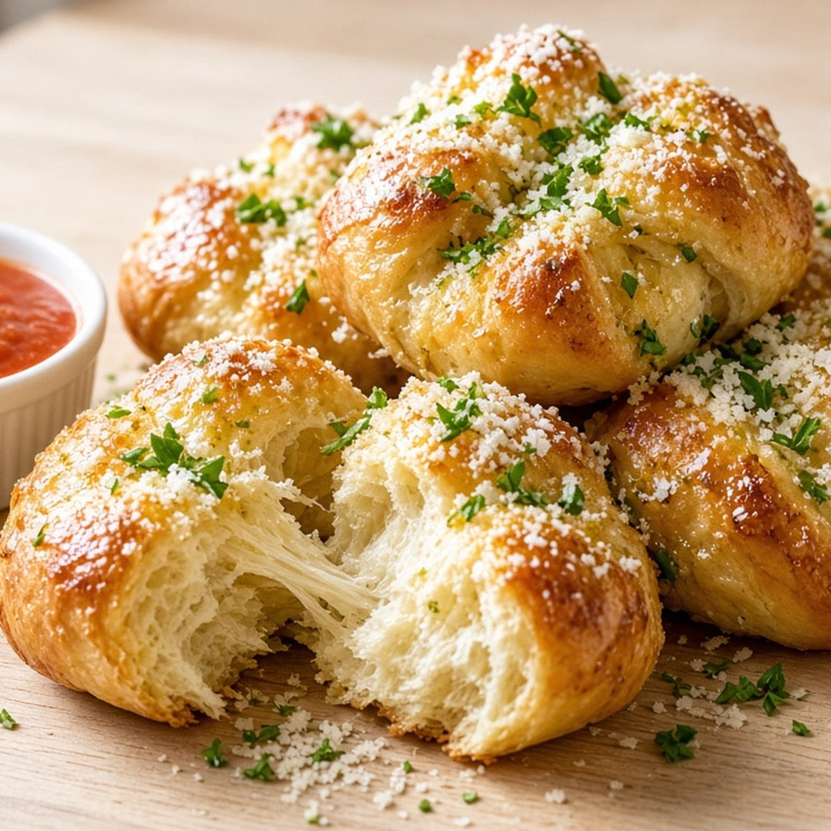 Garlic Knots from Pizza Crust