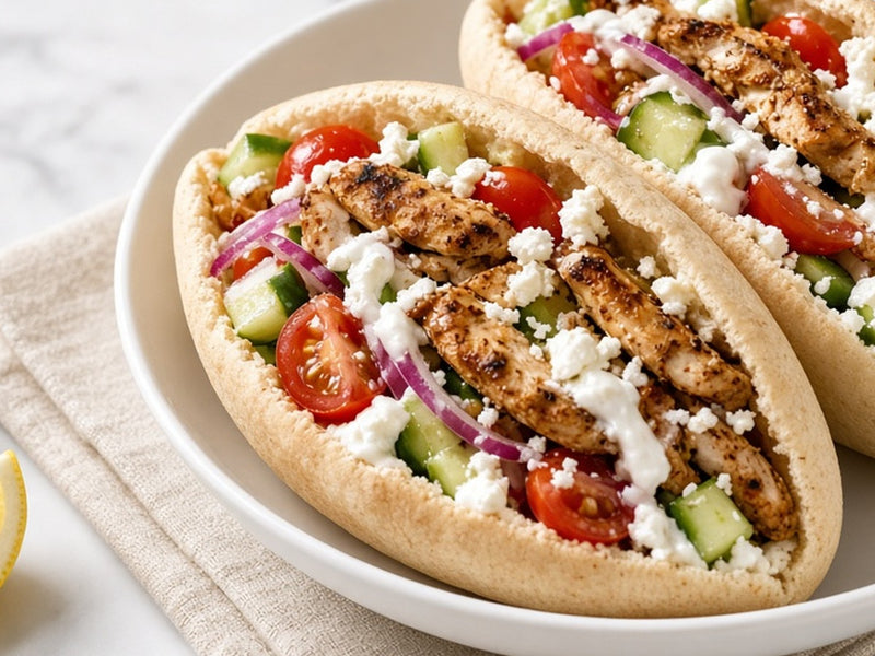 Greek Chicken Pita Pockets