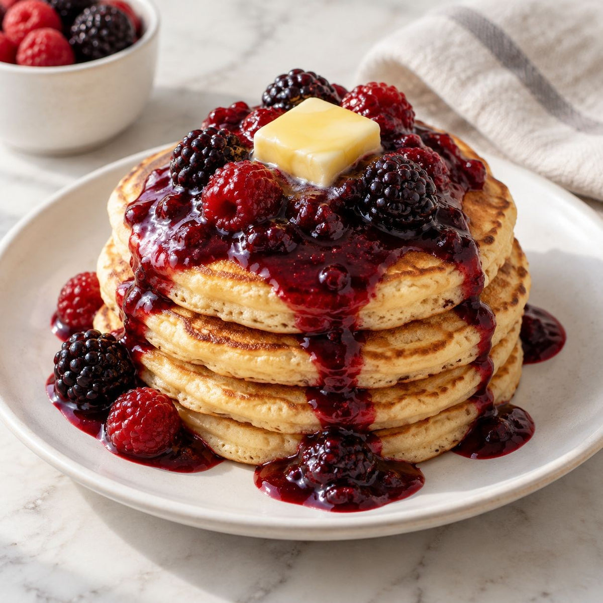 Pancakes With Quick Berry Compote