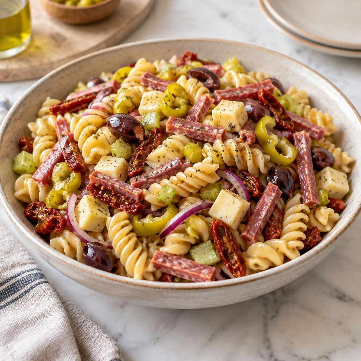Rotini Chopped Salad That Keeps