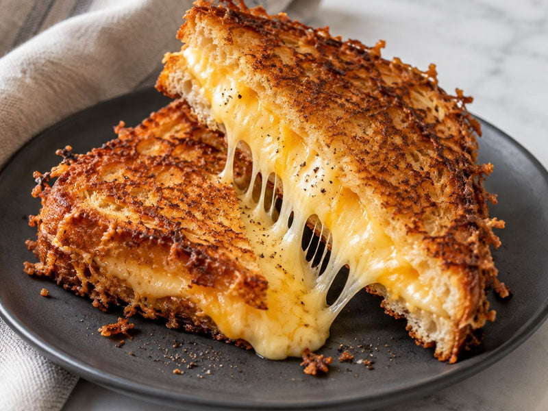 Sourdough Grilled Cheese With Crispy Parmesan Edges
