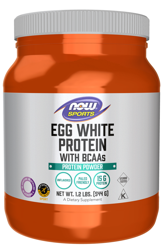 NOW Egg White Protein Powder - Pure Unflavored, 1.2 lb.