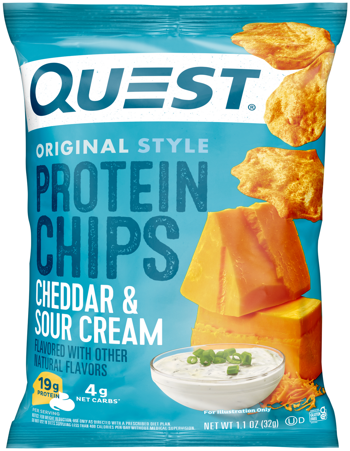 Quest Nutrition Protein Chips in Cheddar & Sour Cream #Size_Single Bag, product image 6.