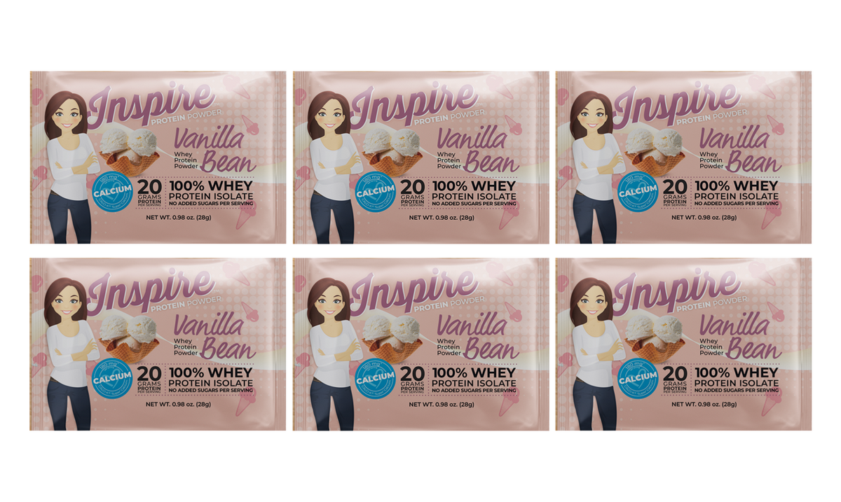 Inspire Vanilla Bean Protein Powder - One Serving, 6-Pack