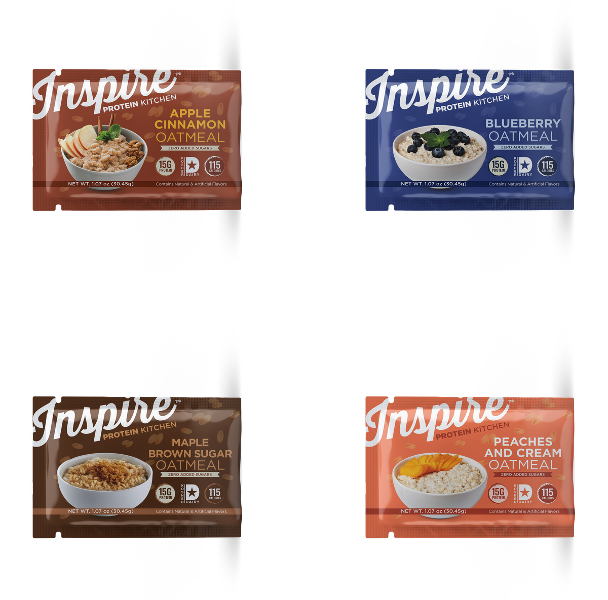 Inspire Protein Kitchen Oatmeal - Variety Pack, One Serving