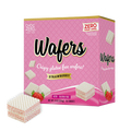 Front package of ChocZero Wafer Cookies, 8 oz, Strawberry