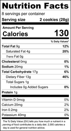 Nutrition facts for ChocZero Wafer Cookies, 8 oz, Vanilla