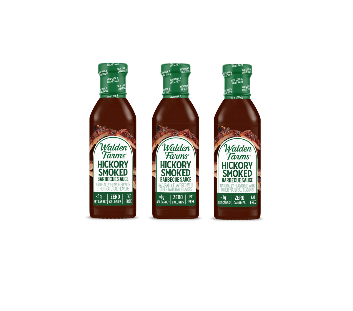 Walden Farms Barbecue Sauce, Hickory Smoked / 3 Bottles.