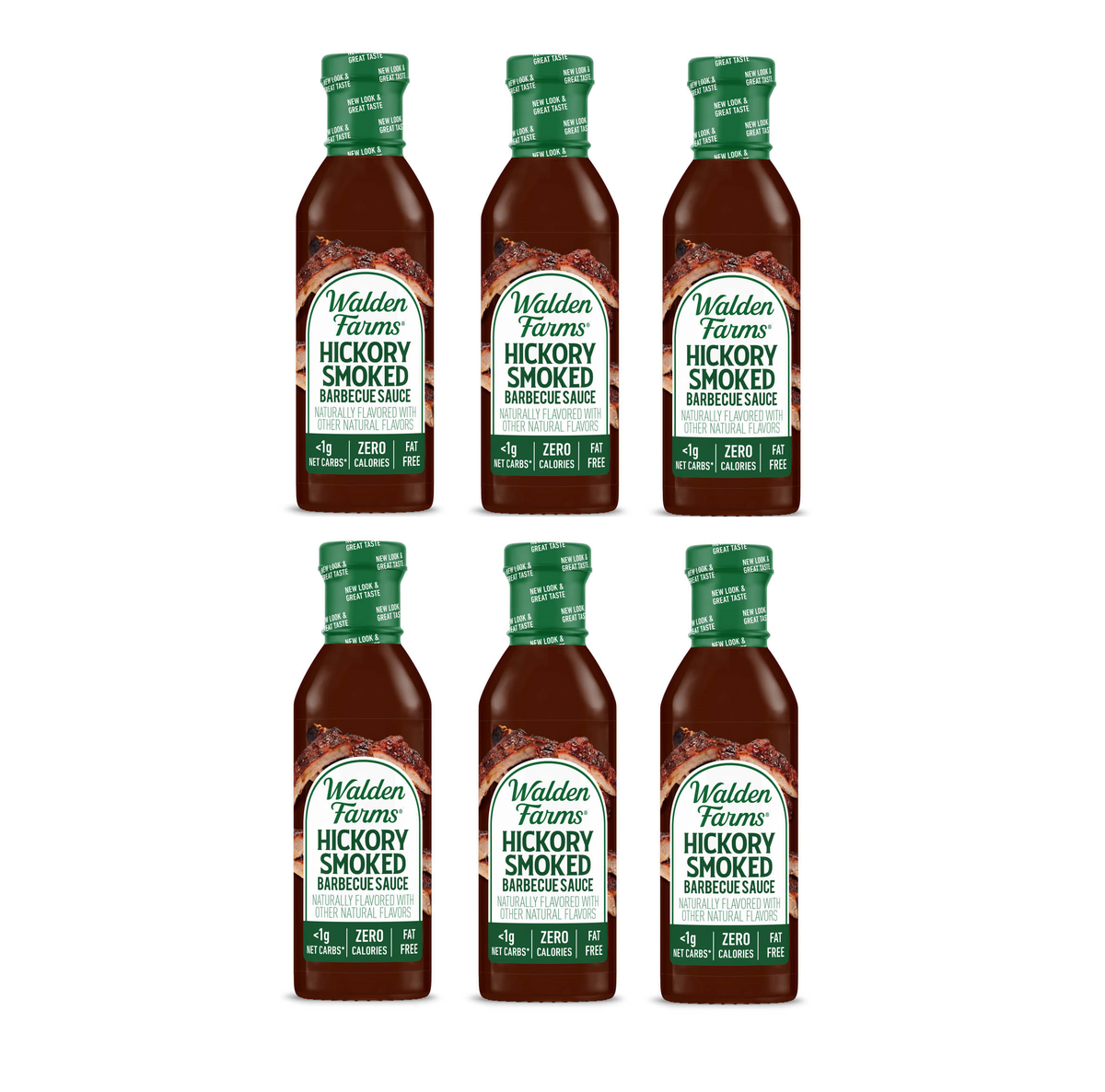 Walden Farms Barbecue Sauce, Hickory Smoked / Case of 6.