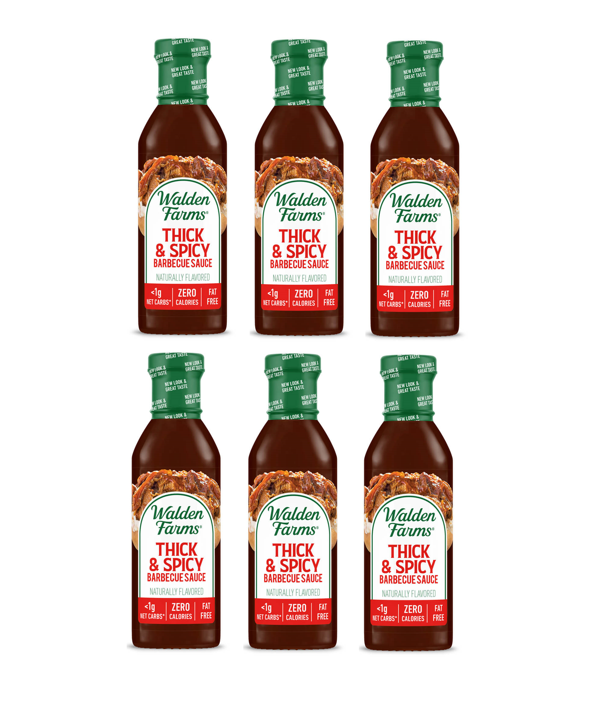 Walden Farms Barbecue Sauce, Thick & Spicy / Case of 6.
