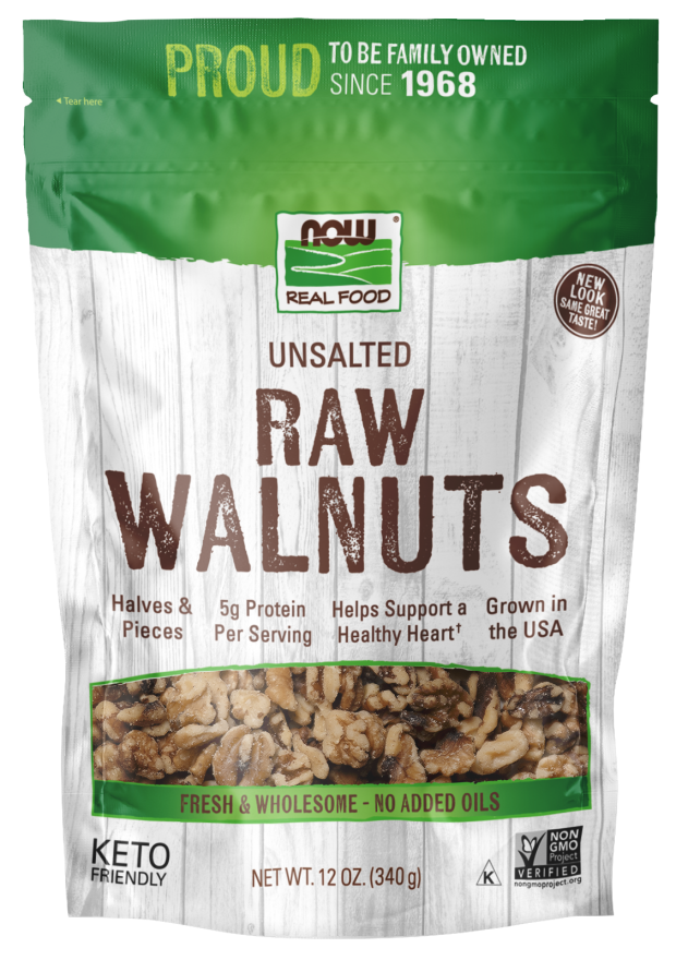 NOW Walnuts 12 oz product package