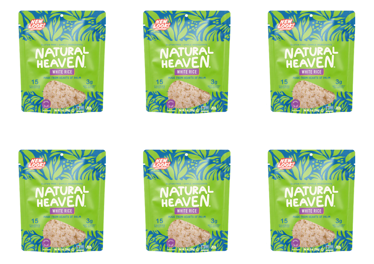 Natural Heaven Hearts of Palm - White Rice Style, 6-Pack