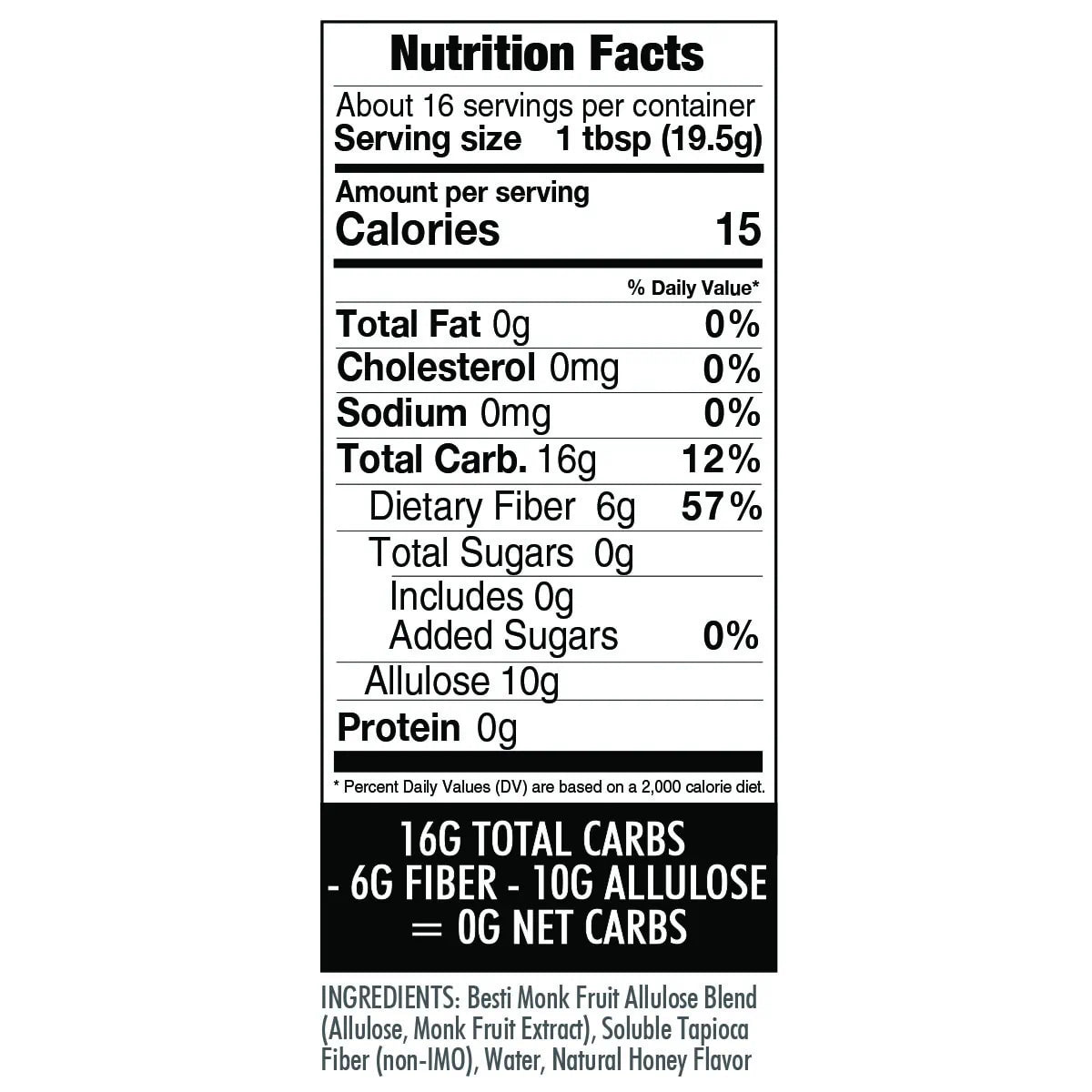 Wholesome Yum Zero Sugar Honey Substitute - Original