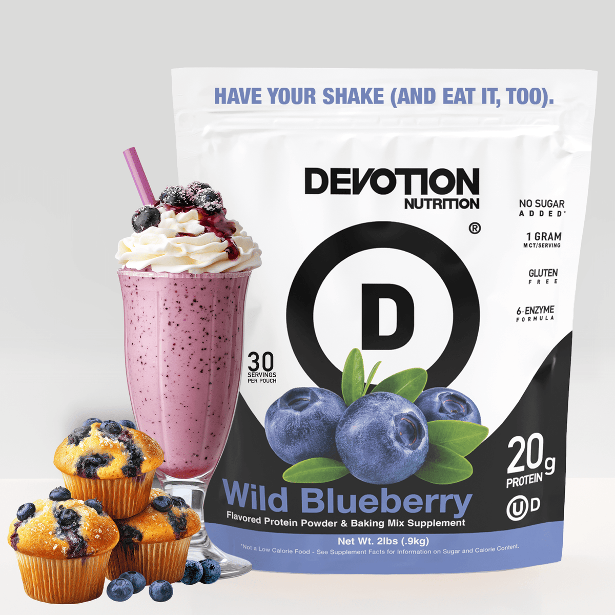Devotion Nutrition Protein Powder - Wild Blueberry