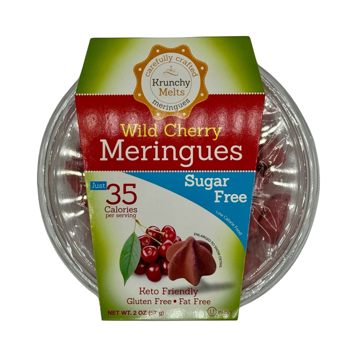 Krunchy Melts Sugar Free Meringues - Wild Cherry 2 oz.