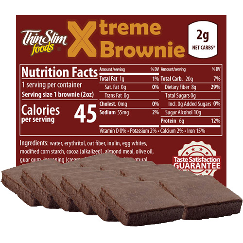 ThinSlim Foods Xtreme Brownie, 12pack - Click Image to Close